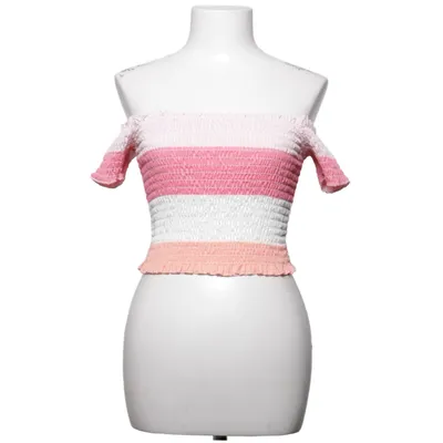 Crop Top (Pink, Weiß, Orange) Polyester