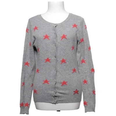 Cardigan (Gray, Red) from Senes Angora, Cashmere, Cotton, Polyamide, Viscose