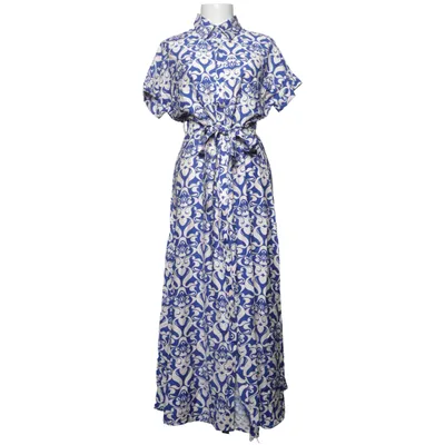 Skjortekjole (Blå, Hvid) fra Estee Brown Nylon, Viscose