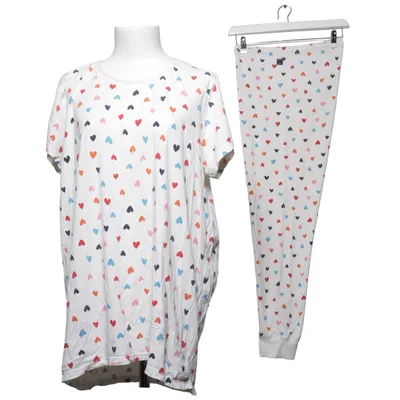 Pyjamas (Vit, Flerfärgad) från Polarn O. Pyret Bomull, Elastan