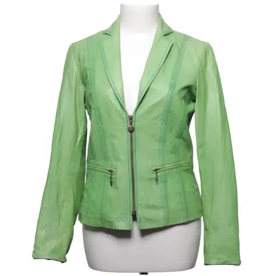 Veste en cuir (Vert) de Elton Cuir, Polyester