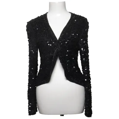 Cardigan (Zwart) van Leslie Fay Nylon, Viscose