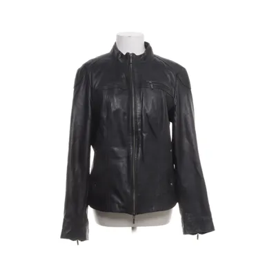 Läderjacka (Svart) från ESPRIT Collection Skinn, Polyester
