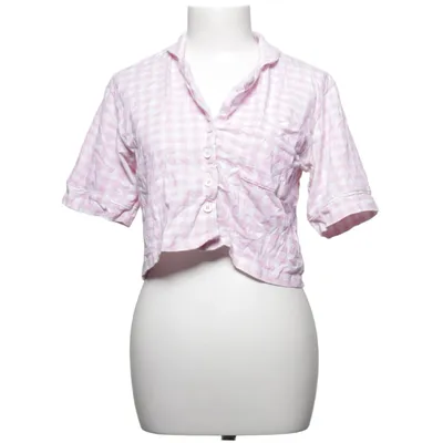 Chemise à manches courtes (Rose, Blanc) de Wednesday's Girl Coton