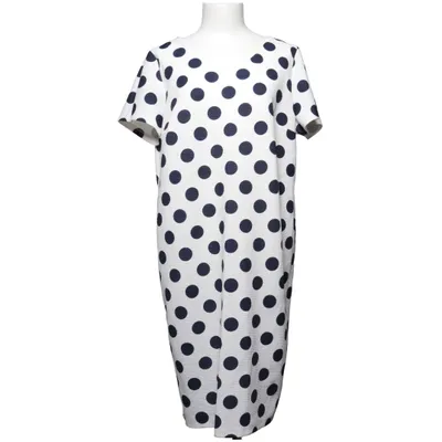 Dress (White, Blue) from Deltex Elastane, Polyester, Viscose