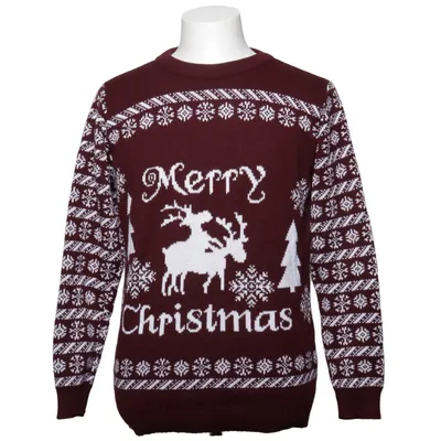 Julesweater (Rød, Hvid) fra Merry Christmas Akryl