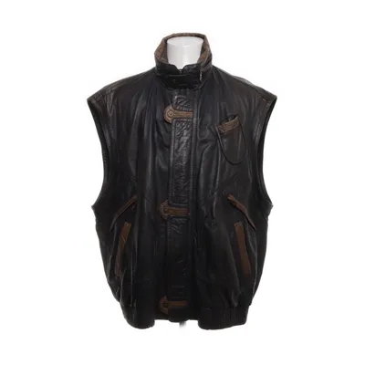 Leather vest (Brown) from Trapper Leather, Polyamide, Acetate
