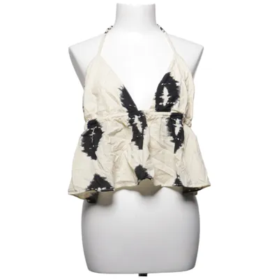 Halter neck top (Beige, Black) from Zara