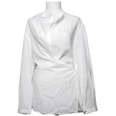 Wrap blouse (White) from Hemi Blurr Cotton, Linen, Viscose