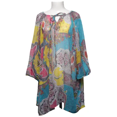 Blouse (Blue, Yellow, Pink) from Zay Clothing Polyester