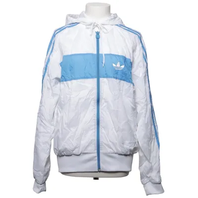 Veste de sport (Blanc, Bleu) de Adidas Coton, Polyamide
