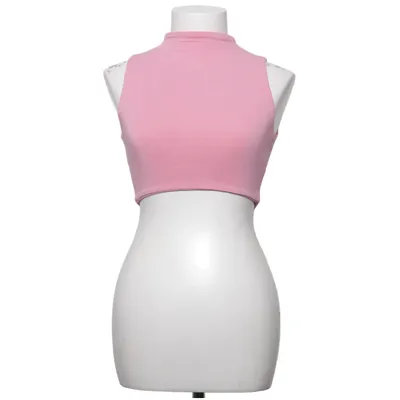 Crop top (Rosa) från Naked Wardrobe Elastan, Viskos