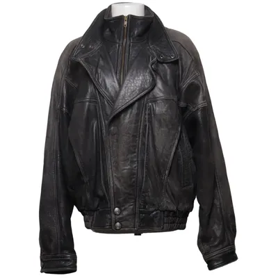 Leren jack (Zwart) van Wilsons Leather Acetaat, Leer, Polyamide, Polyester