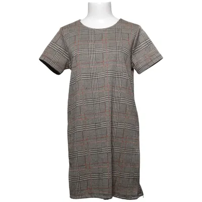 Dress (Beige, Black) from Pull & Bear Elastane, Polyester