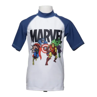Badtröja (Vit, Blå, Flerfärgad) från Marvel Elastan, Polyester