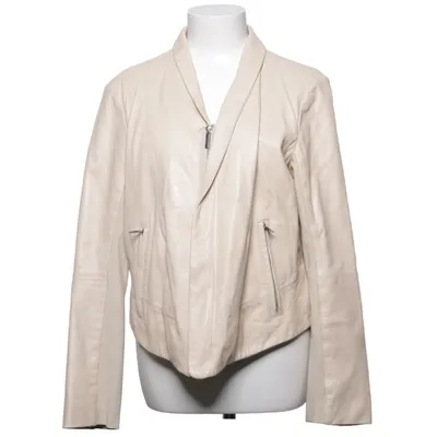 Veste en cuir (Beige) de Laundry by Shelli Segal Élasthane, Cuir, Polyamide, Polyester, Viscose