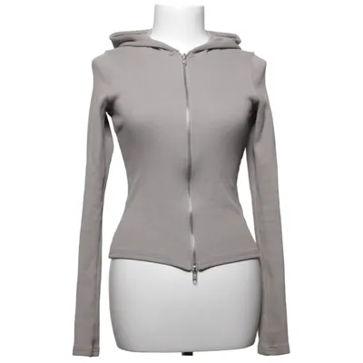 Sweat à capuche (Cut Tight Zip Hoodie) de Weekday Coton, Élasthane