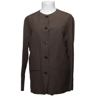 Blazer (Brown) from Aspesi Linen, Silk, Viscose