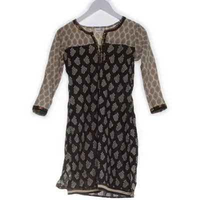 Jurk (Beige, Zwart) van Small Katoen