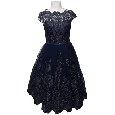 Robe de cocktail (Bleu, Argent) de Chi Chi London Élasthane, Polyamide, Polyester