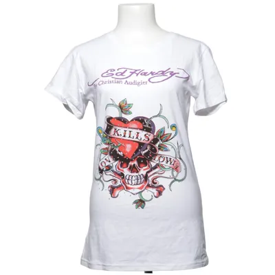 T-shirt (Hvid, Flerfarvet) fra Ed Hardy Bomuld