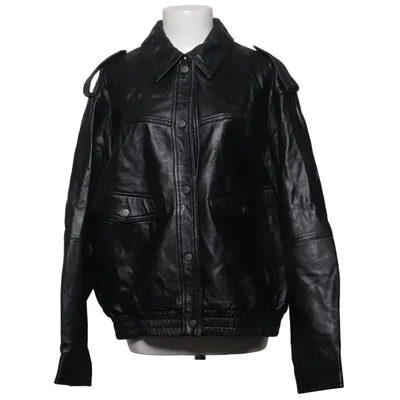 Leren jack (Zwart) van Kaffe Leer, Polyester