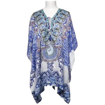 Kaftan (Blau, Weiß, Mehrfarbig) von Ester Elenora