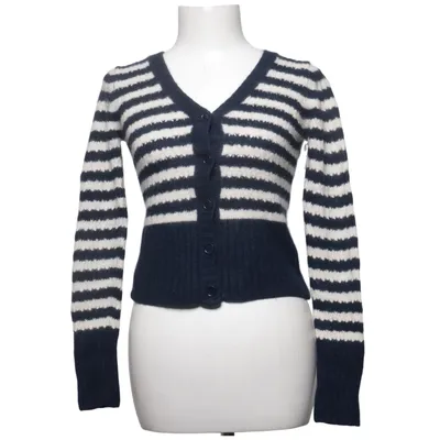 Cardigan (Blue, White) from Boomerang Angora, Polyamide, Wool