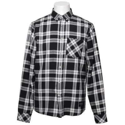 Flannel skjorte (Sort, Hvid) fra Rascals' Polyester, Viscose