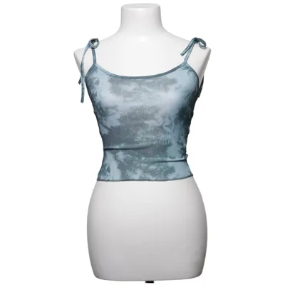 Halterneck top (Grøn, Flerfarvet) fra PrettyLittleThing Elastan, Polyester
