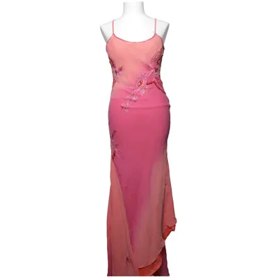 Evening gown (Pink, Orange, Purple) from Aftershock Silk, Viscose