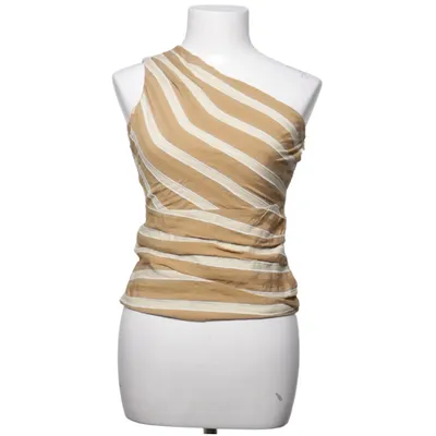 Top (Bruin, Wit) van Zara Polyester, Viscose