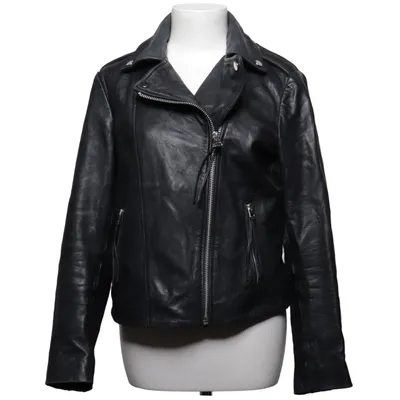 Biker jacket (Black) from Mango Leather, Polyester