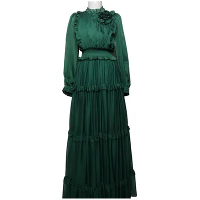 Abendkleid (Grün) von Crystal Baumwolle, Elasthan, Polyester