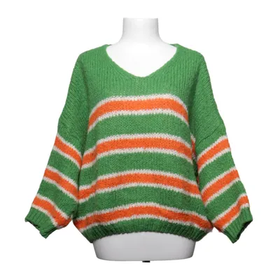 Pull-over (Vert, Orange, Blanc) de Mioni Acrylique, Mohair, Polyamide, Laine