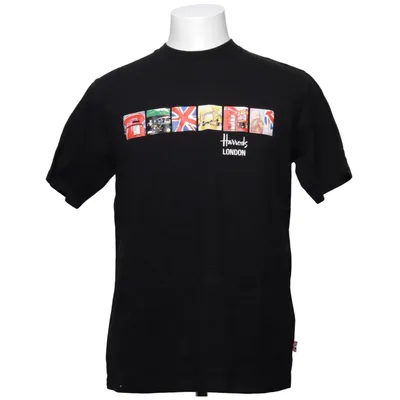 T-shirt (Noir, Multicolore) de Harrods Coton, Élasthane