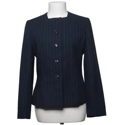 Blazer (Blue) from Dressbarn Polyester, Viscose