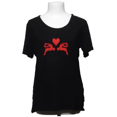 T-shirt (Black, Red) from Laura di Sarpi Elastane, Viscose