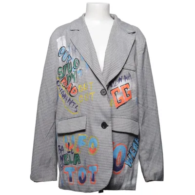 Blazer (Gray, Multicolored) from Aikha Elastane, Polyester