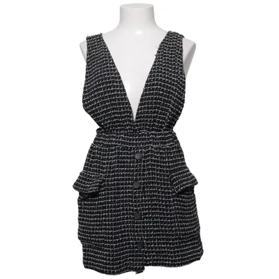 Kleid (Schwarz, Weiß) von Zara Baumwolle, Polyester, Viskose