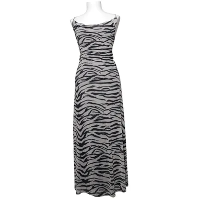 Maxikjole (Sort, Hvid) fra Zara Elastan, Polyester