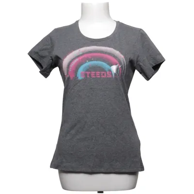 T-shirt (Grijs) van Steeds Katoen, Elastaan