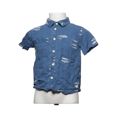 Short sleeve shirt (Blue) from Koton Baby Linen, Viscose