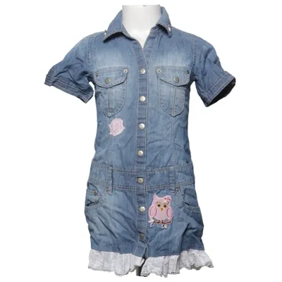 Denim dress (Blue, White) from & NOW