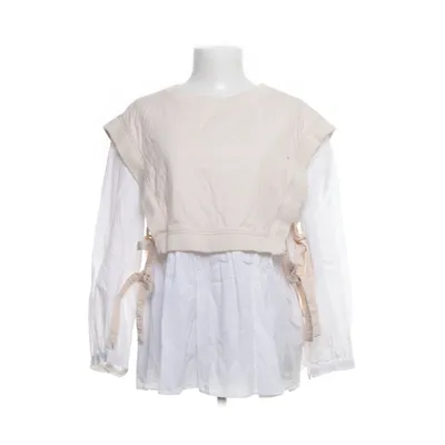 Blouse (White, Beige) from Zara