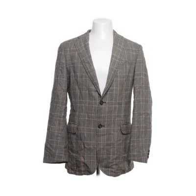 Blazer (Bruin, Meerkleurig) van Oscar Jacobson Katoen, Linnen