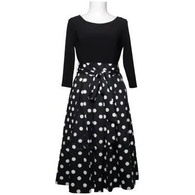 Kjole (Sort, Hvid) fra Jessica Howard Elastan, Polyester