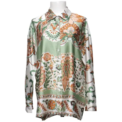 Blouse (White, Green, Brown) from Unika Polyester