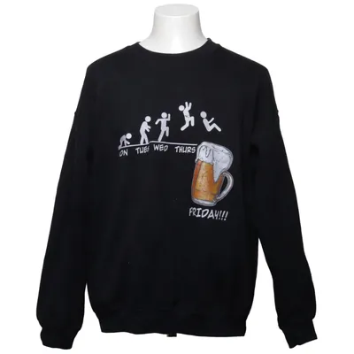 Collegetröja (Svart) från Gildan Bomull, Polyester