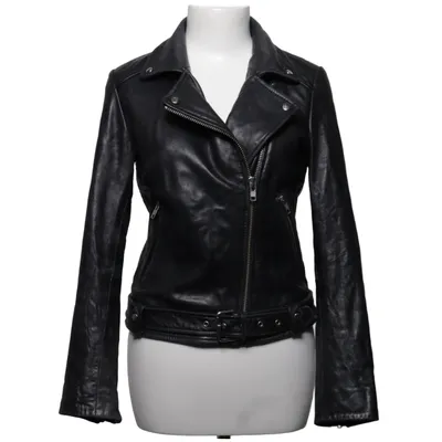 Bikerjacke (Schwarz) von Meotine Leder, Polyester